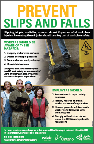 Osha Slips Trips And Falls Poster